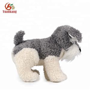 Fábrica de juguetes aprobada por YK ICTI, juguete de peluche suave, perro <span class=keywords><strong>Schnauzer</strong></span> de peluche - Product Image 2