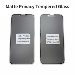Protection d'écran mate pour IP13, <span class=keywords><strong>anti</strong></span>-<span class=keywords><strong>espion</strong></span>, <span class=keywords><strong>anti</strong></span>-reflet, verre trempé, compatible avec les coques, verre trempé pour la confidentialité - Product Image 1