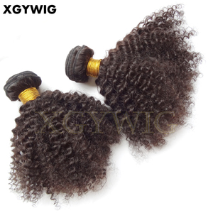 Paquetes de Color Natural de 10 "-30", 100g, precio de fábrica, venta al por mayor, 100% extensiones de tejido Remy virgen, proveedor de cabello rizado Afro - Product Image 3