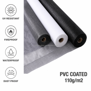 Rete in Fibra di Vetro Rivestita in PVC 110g/m2, Zanzariera Ignifuga per Finestre e Porte, Mercato Indiano, Resistente - Product Image 3