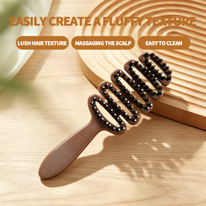 Set di Pettini da Viaggio Antistatici Portatili e Durevoli per Massaggio del Cuoio Capelluto <span class=keywords><strong>con</strong></span> Spazzola per <span class=keywords><strong>Barba</strong></span> e Logo Personalizzato - Product Image 3