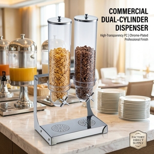 Dispensador de cereales duradero de doble acero inoxidable, dispensador de alimentos secos a granel para buffet, restaurante, hotel, catering, servicio de desayuno - Product Image 5