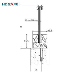 HDSAFE Garde-corps en verre sans cadre, profilé en U en aluminium, pour piscine, terrasse, balustrade, escalier, balcon, verre trempé, parapet - Product Image 4