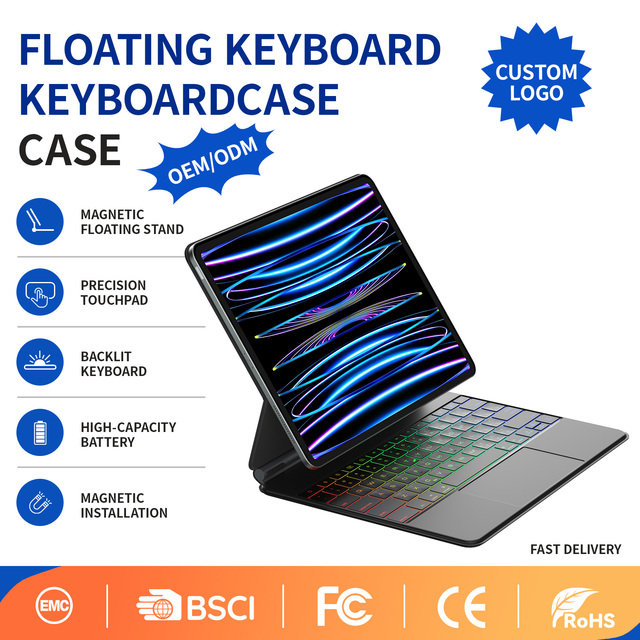 Eco Friendly Fabric Woven iPad Keyboard Case for iPad 7th Gen 10.2 2019, Recycled Material Cover with BT Keyboard