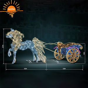 Trineo DE LUZ DE Navidad para decoración de vacaciones personalizado al aire libre impermeable trineo de luz de Navidad regalo de Navidad de lujo - Product Image 2