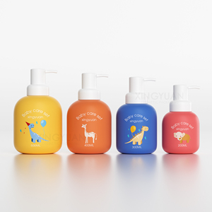 Bouteilles de shampooing pour bébé personnalisées XINGYUAN de 300 ml, bouteilles de gel douche pour le corps, soins de la peau, bouteille de lotion en plastique PET avec pompe - Product Image 1