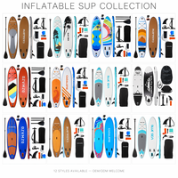 Planche de paddle gonflable portable en PVC Drop Stitch personnalisée pour sports nautiques, surf, stand-up paddle et pêche