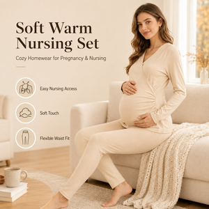 Venta al por Mayor/OEM de Fábrica: Conjunto de Ropa Interior Térmica para Mujeres Embarazadas, Ropa de Maternidad de Calidad para Posparto y <span class=keywords><strong>Lactancia</strong></span>, Pijamas de <span class=keywords><strong>Lactancia</strong></span> - Product Image 2