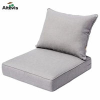 Coussins de remplacement pour meubles d'extérieur, imperméables, lavables, ensemble de coussins profonds pour sièges et dossiers de chaises de patio
