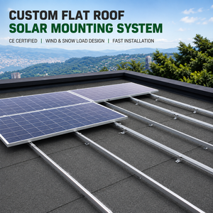 Sistema de Montaje Solar para Techos Planos de Aluminio con Certificación CE, Fabricante Personalizado, para Proyectos Comerciales de Paneles Solares en Techos - Product Image 1