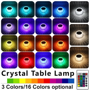Lampe de table en acrylique LED 16 couleurs, lumière nid d'oiseau, tactile, étanche, portable, projection romantique, lumière d'ambiance, USB LED, veilleuse - Product Image 4