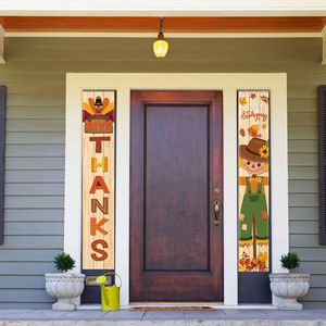 Cortina de puerta con diseño de espantapájaros de Acción de Gracias, 30 x 180 cm, pancartas festivas para decoración del hogar - Product Image 3