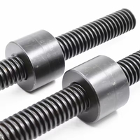OEM ODM Fully Threaded Thread Rod Ms Steel 5 1/4" Thread Size Studs Low-Strength Steel Threaded Rod Black Finish 20mm Acme