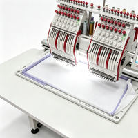 Machine à broder multi-aiguilles à 2 têtes durable pour la fabrication en série de patchs et de badges