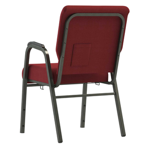 Haofa groothandel stapelbare metalen frame stoelen met stoffen bekleding voor binnen, geschikt voor feesten, kerken, zalen, scholen en vergaderingen. - Product Image 3