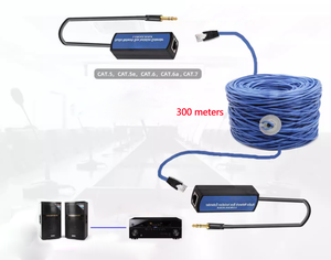 Âm thanh qua Cat6 Extender hỗ trợ XLR RCA 3.5mm 6.35mm 6.5mm âm thanh để RJ45 lên đến 300m - Product Image 2