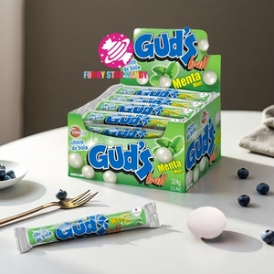 OEM personalizado en forma de bola Cool Bubble Gum Candy Fresh Breath Sugar Free Menta Mint Sabor Goma de mascar - Product Image 1