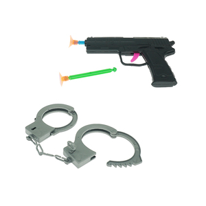 Set di Giocattoli Poliziotto Simulato con Pistola, Ago a Ventosa e Manette - Set di Gioco in Plastica per Bambini - Product Image 6