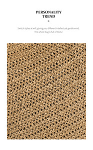 <span class=keywords><strong>Sac</strong></span> fourre-tout décontracté pour femme, <span class=keywords><strong>sac</strong></span> de plage grande capacité, sacs à bandoulière en papier tressé pour dames, idéal pour l'été - Product Image 5