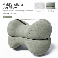 Coussin de genou en mousse à mémoire de forme, tricoté, respirant, antistatique, pour l'élévation des jambes, pour la grossesse et la sciatique, OEM