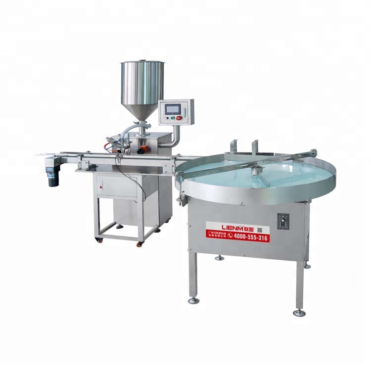LIENM Single head Auto Facial Cream /Ointment /Shampoo/Paste Filling Machine Filling Production Line with Bottle Unscrambler