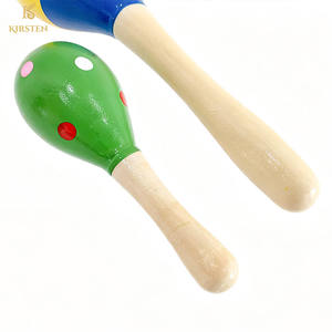 <span class=keywords><strong>Prix</strong></span> de gros <span class=keywords><strong>Maracas</strong></span> en bois de couleur de Noël pour enfants Décoration festive Musique Illumination Éducation - Product Image 4