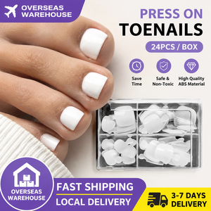 <span class=keywords><strong>Faux</strong></span> <span class=keywords><strong>ongles</strong></span> de pieds carrés blancs pleine couverture à presser, expédition rapide depuis l'étranger, lot de 120 pièces en gros - Product Image 1