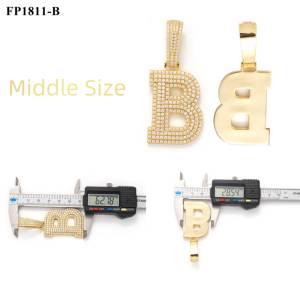 2024 regalos de Año Nuevo nombre asequible letras iniciales colgante Moissanite nombre colgante personalizado plata Hip Hop Rock regalos de Navidad - Product Image 3