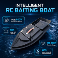 Powlang 24V Wave Breaker Motor Ganda Tanpa Sikat Berdaya Tinggi Kecepatan Tinggi Perahu Umpan GPS Penentuan Posisi Otomatis Satu Tombol