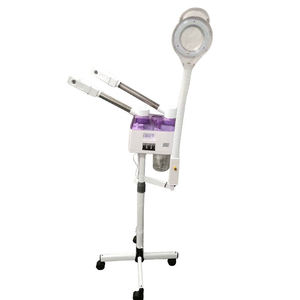 Vaporizador Facial Profesional de Doble Tubo Frío/Caliente, Lámpara Lupa Ajustable con Ruedas, Máquina Hidratante para Salones de Belleza y Pestañas - Product Image 6
