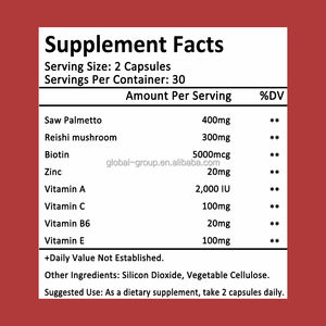 Etiqueta personalizada, bloqueador de DHT, suplemento para el crecimiento del cabello, biotina, Saw Palmetto para el crecimiento del cabello, cápsulas bloqueadoras de DHT - Product Image 2