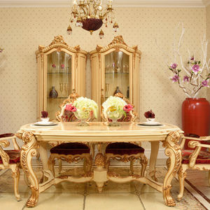 Lemari Anggur Villa Kayu Solid Gaya Prancis Antik Mewah Buatan Tangan dengan Pintu Kaca Dekoratif - Product Image 2