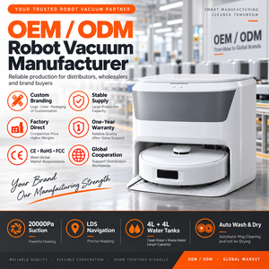 Robot aspirateur 20000Pa avec cartographie LDS, collecte automatique des poussières, lavage et séchage des serpillères, réservoir d'eau propre 4L, fournisseur d'usine OEM ODM - Product Image 2