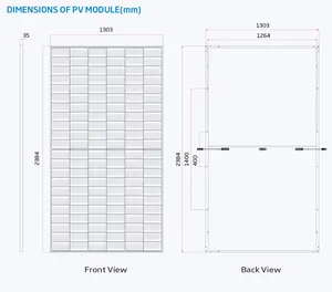 <span class=keywords><strong>Trina</strong></span> Haute Qualité <span class=keywords><strong>400W</strong></span> 500W 600w Demi-Cellule Mono Panneaux Solaires N Type PV Module pour Usage Domestique Fabricant Prix Usine - Product Image 5