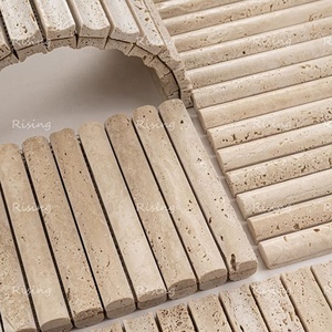 3D thiết kế travertine lồi rãnh Gạch Mosaic đá cẩm thạch cho nhà bếp <span class=keywords><strong>backsplash</strong></span> gạch phòng tắm tường trang trí nội thất - Product Image 5