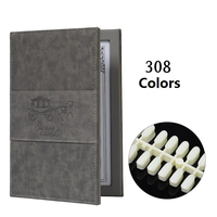 En gros Professionnel 308 Couleurs Nail Art En Cuir Gel Vernis Affichage Livre Roue Nail Color Chart Livre