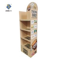 Étalage en carton ondulé personnalisé pour les chips, nouveau design, avec support pour les snacks