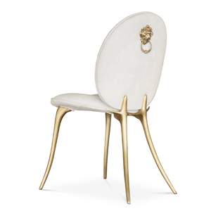 Silla de Diseño Nórdico Moderno, Construcción de Latón Fundido Pulido, Mueble para el Hogar, Silla Individual - Product Image 3