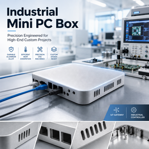 กล่องควบคุมมินิพีซีอุตสาหกรรม กล่องอะลูมิเนียมอัดขึ้นรูป CNC แบบกำหนดเองสำหรับ ITX พร้อมมาตรฐาน IP54 - Product Image 3