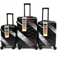 Ensemble de bagages incassables 3 pièces en ABS et PC, valises rigides à 8 roues, bagage à main, sac de voyage à roulettes, vente en gros OEM, directement de l'usine