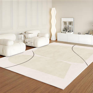 พรมรูปทรงสี่เหลี่ยมผืนผ้า รุ่น H-966-2 ลาย Abstract ผลิตจากวัสดุเลียนแบบขนแคชเมียร์ กันลื่น เหมาะสำหรับห้องนั่งเล่นและทางเข้าบ้าน - Product Image 1