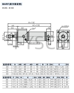 Cilindro Neumático Mini AirTAC MARF25X400S, Montaje de Brida Cuadrada, Doble Acción, 1 kg, 1 Año de Garantía - Product Image 5