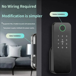 Serrure <span class=keywords><strong>de</strong></span> porte intelligente Wifi, étanche, pour clôture extérieure, serrures <span class=keywords><strong>de</strong></span> portail électrique, en alliage d'aluminium, serrure <span class=keywords><strong>de</strong></span> porte à empreintes digitales avec contrôle par application - Product Image 2