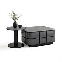 Meuble de salon modulable en panneaux de bois, design élégant, avec huit tiroirs et bords arrondis, éco-responsable, prix compétitif