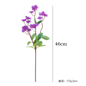 ดอกโรโดเดนดรอนประดิษฐ์สีขาว ชมพู ม่วง ก้านเดี่ยว ทำจากผ้าไหม สำหรับตกแต่งบ้านและถ่ายภาพ - Product Image 5