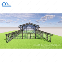 Tente de mariage circulaire de luxe en alliage d'aluminium pour 500 personnes, idéale pour événements extérieurs et fêtes, chapiteau pastoral