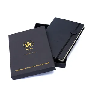 Cuaderno de negocios de lujo, cuaderno de negocios con logotipo personalizado impreso en relieve, negro suave, PU, planificador, cuaderno de cuero, papelería, 2022