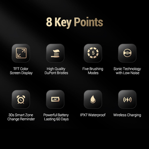 J-Style 1741F escova de dentes elétrica sônica portátil viagem slim escova de dentes eletrônica ultra-sônica inteligente para crianças adultas 2023 - Product Image 3