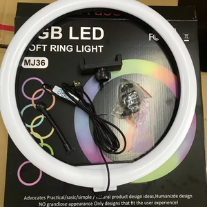 Tiktok Vidéo 14 "RGB <span class=keywords><strong>Ring</strong></span> Light avec support pour téléphone, 18 modes de couleur Selfie <span class=keywords><strong>Ring</strong></span> Light ,Stepless Dimmable/Speed <span class=keywords><strong>LE</strong></span> - Product Image 3