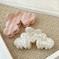 Pince à cheveux élégante en acétate Jachon, motif cœur nuage, pinces requin, logo personnalisé, accessoires pour queue de cheval haute pour femmes